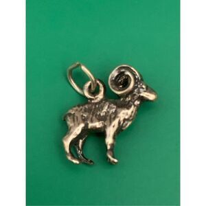 .925 Ram Sheep Sterling Silver Jewelry Charm #animals